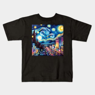 Las Vegas Strip Starry Night - Beautiful Iconic Places Kids T-Shirt